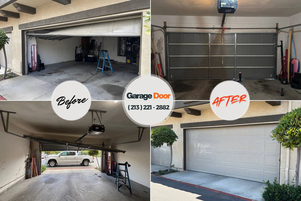 Before and after: garage door repair Mabscott, WV